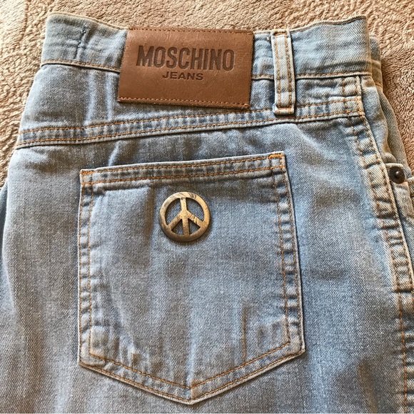 Moschino Denim - NWOT Moschino peace symbol light blue Size 31 x 28